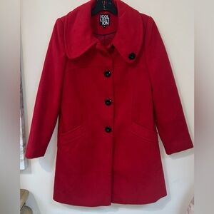 The Collection Ruby Red Pea Coat